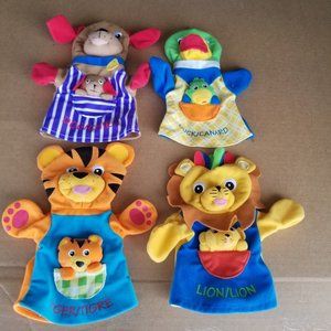 4 Baby Einstein Bilingual Pocket Baby Hand Puppets (Vintage and Rare)